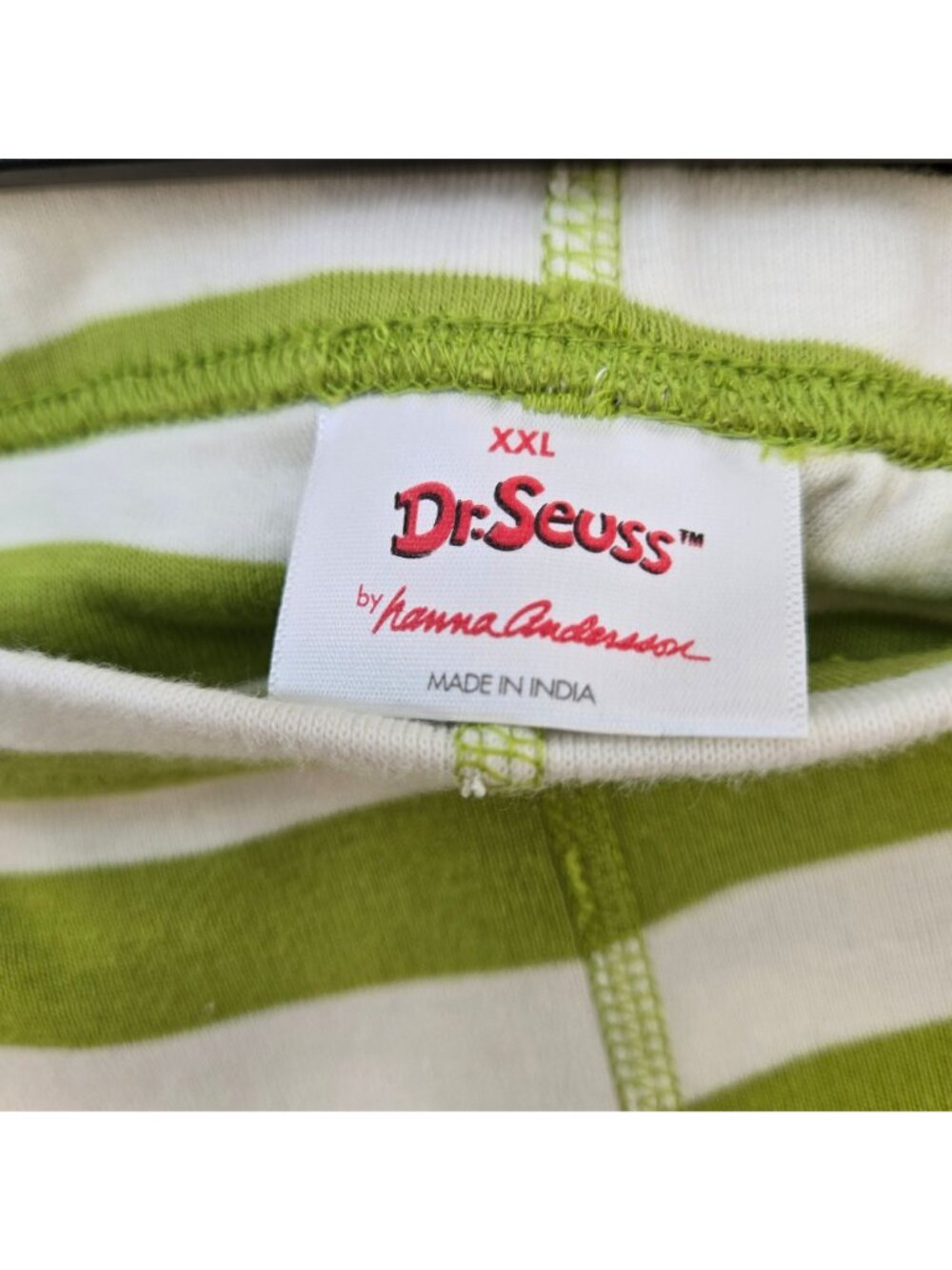Hanna Andersson Adult Dr. Seuss Grinch Long John Pajama Set Size XL/XXL - Picture 4 of 8